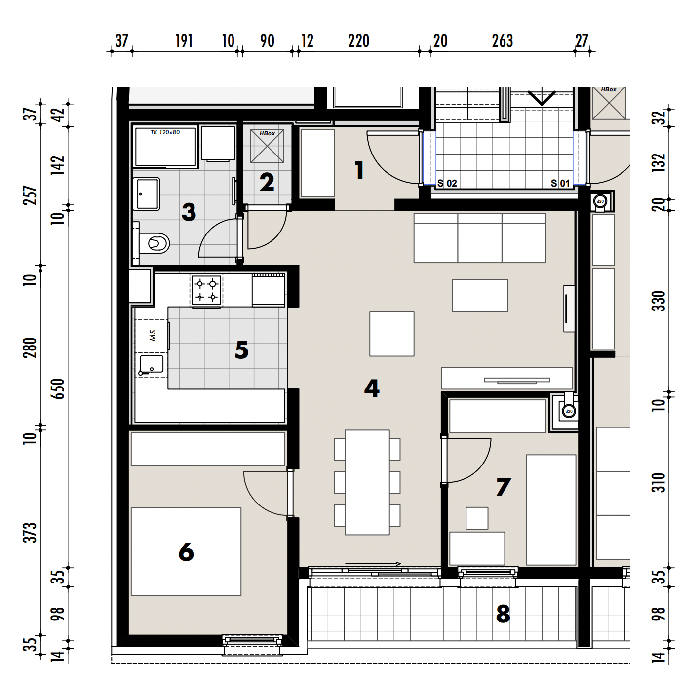 Projekt Frankopanska 3 - 3 sobni stan, 0