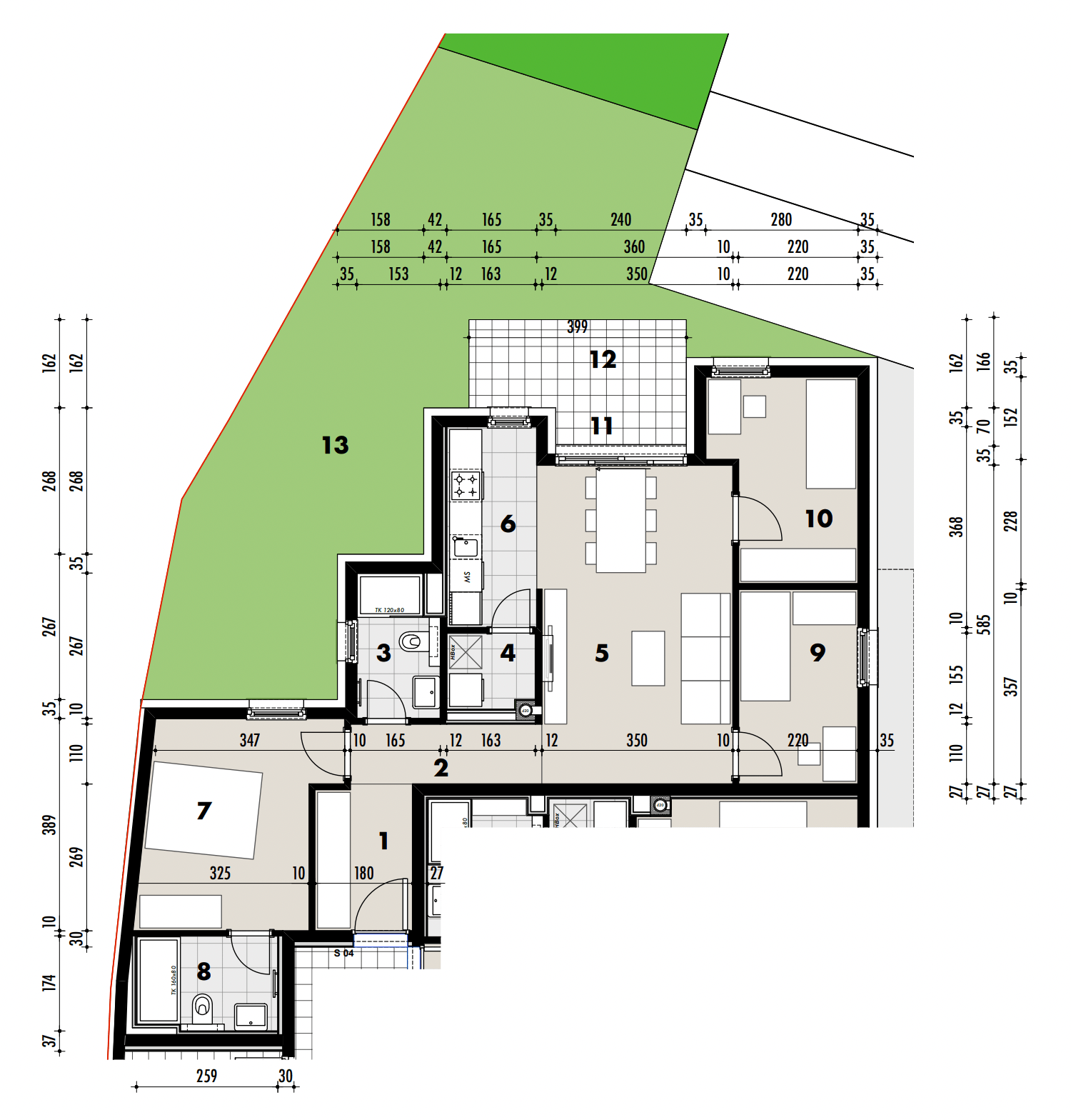 Projekt Frankopanska 3 - 4 sobni stan, 0